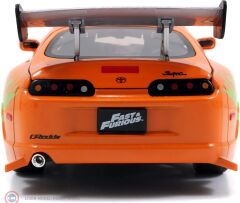 1:24 Jada 1995 Toyota Supra Fast and Furious, orange & Brian figure