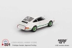 1:64 1973 Porsche 911 (901) 2,7 CARRERA RS GRAND PRIX WHITE WITH GREEN LIVERY