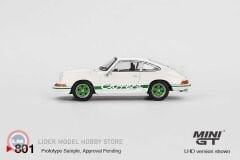 1:64 1973 Porsche 911 (901) 2,7 CARRERA RS GRAND PRIX WHITE WITH GREEN LIVERY