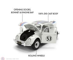 1:24 Jada Volkswagen Beetle #53 Herbie The Love Bug ve Jant seti