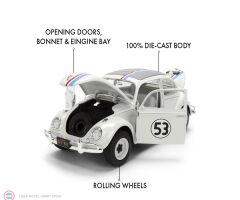 1:24 Jada Volkswagen Beetle #53 Herbie The Love Bug ve Jant seti