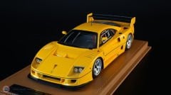 1:18 1996 Ferrari F40 LM 1996 Press Version Modena Yellow with 5 Spoke Silver Rims