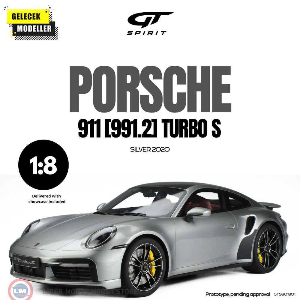 1:8 GT Spirit 2020 Porsche 911 992.1 Turbo S Silver