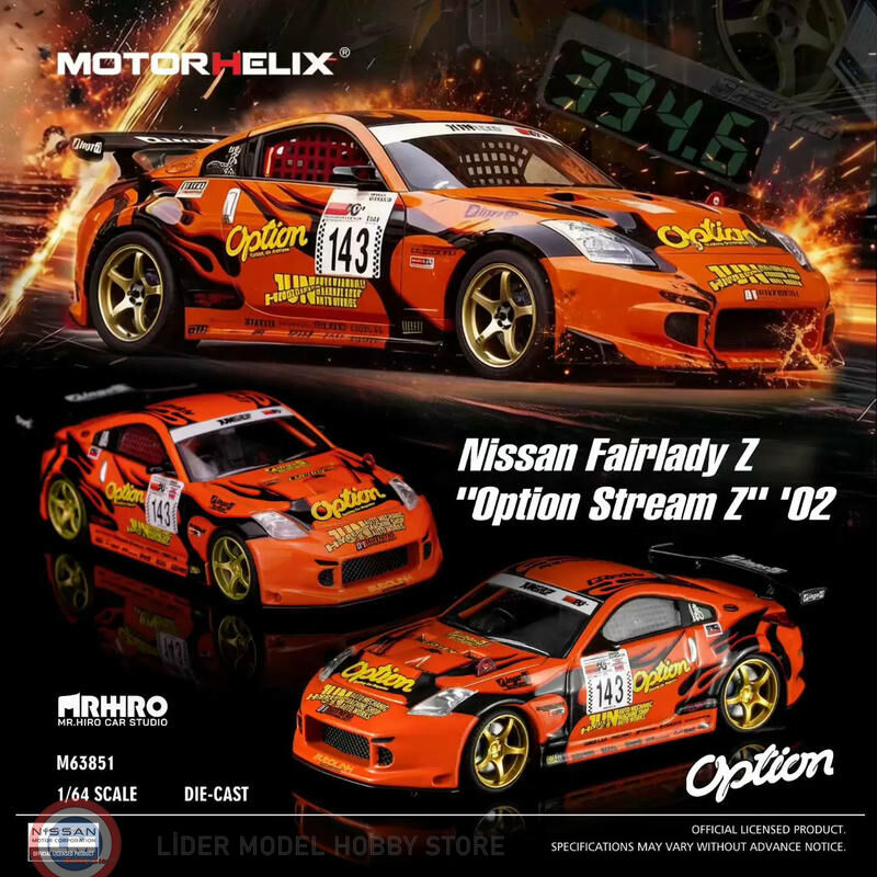 1:64 Motorhelix Nissan Fairlady Z33 Option Stream Z