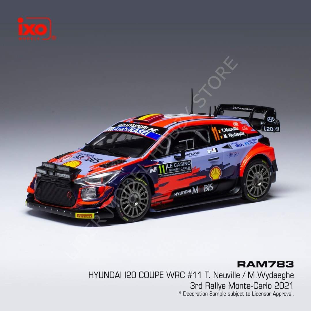 1:43 2021 Hyundai i20 Coupe WRC No.11 Rally MonteCarlo T.Neuville M.Wydaeghe