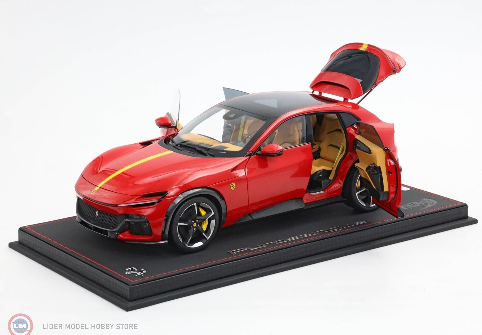 1:18 BBR Ferrari Purosangue tetto panoramico - Rosso Corsa - Luxury pack