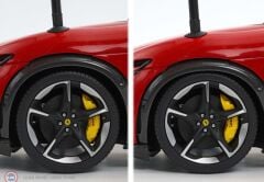 1:18 BBR Ferrari Purosangue diecast tetto panoramico - Rosso Corsa e striscia gialla- Luxury pack