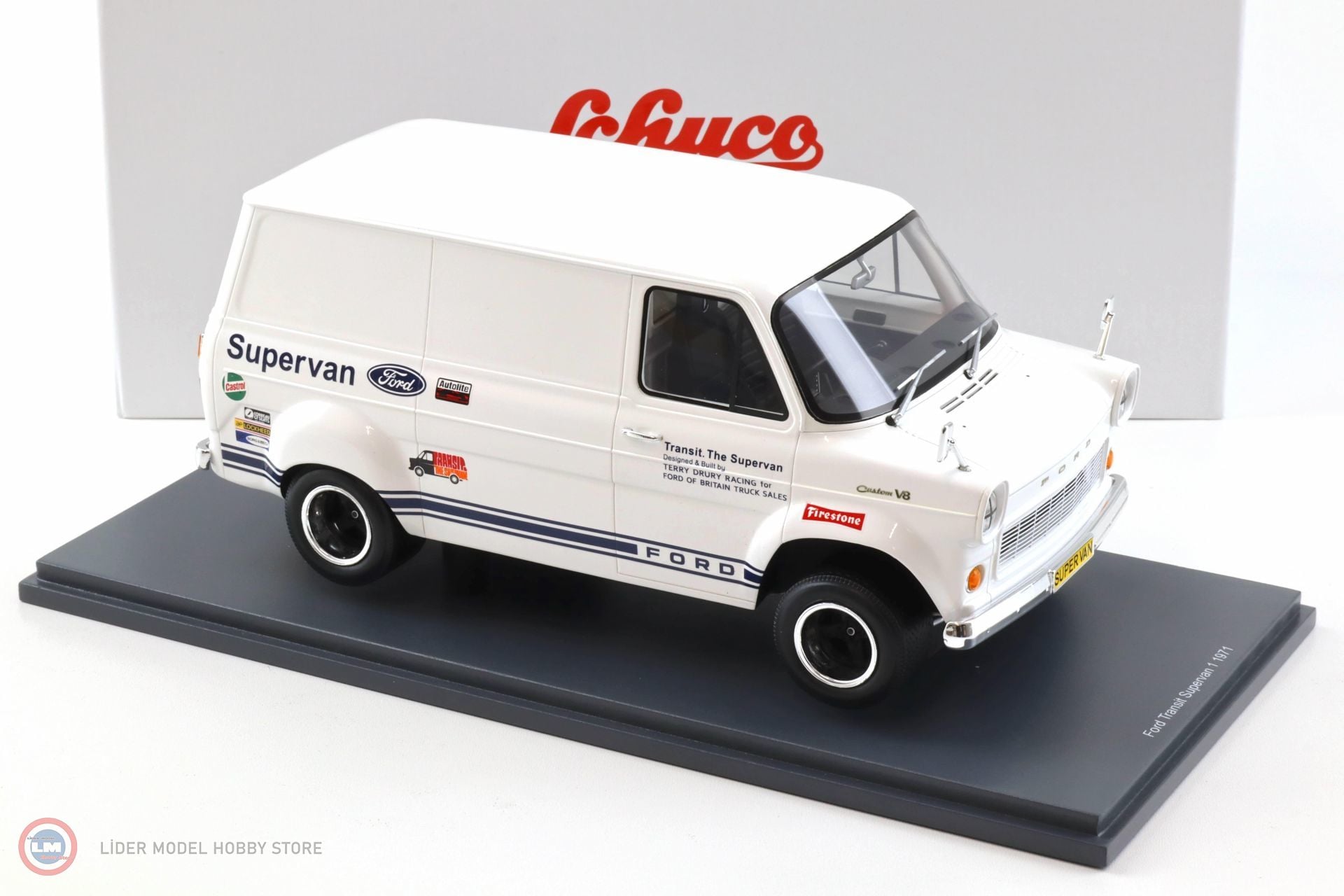 1:18 SCHUCO PRO.R18 Ford Transit Supervan 1 - 1971 Blanc EUR
