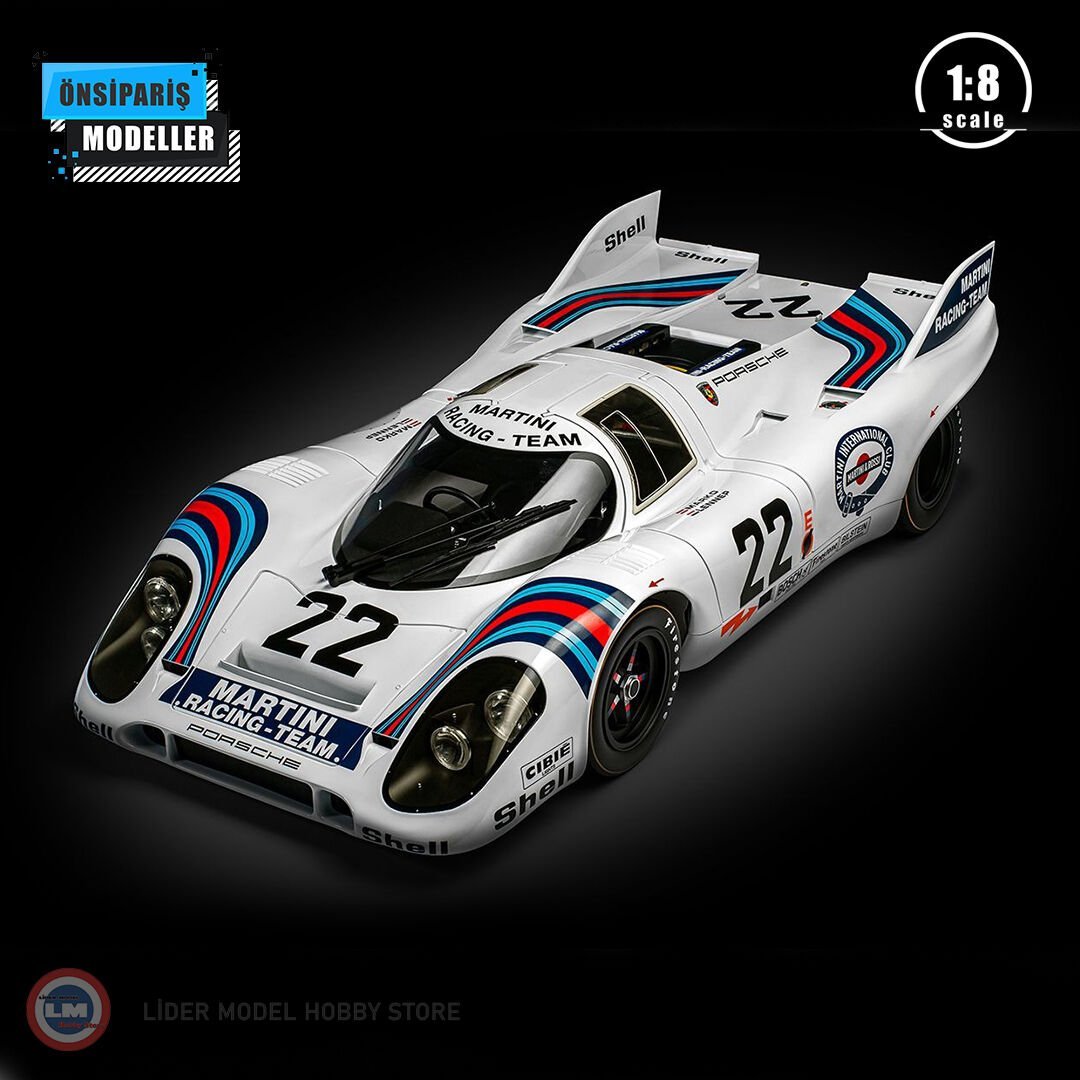 1:8 1971 Porsche 917K 4.9L Team Martini Racing No22 Winner 24h Le Mans Helmut Marko GIJS Van Lennep