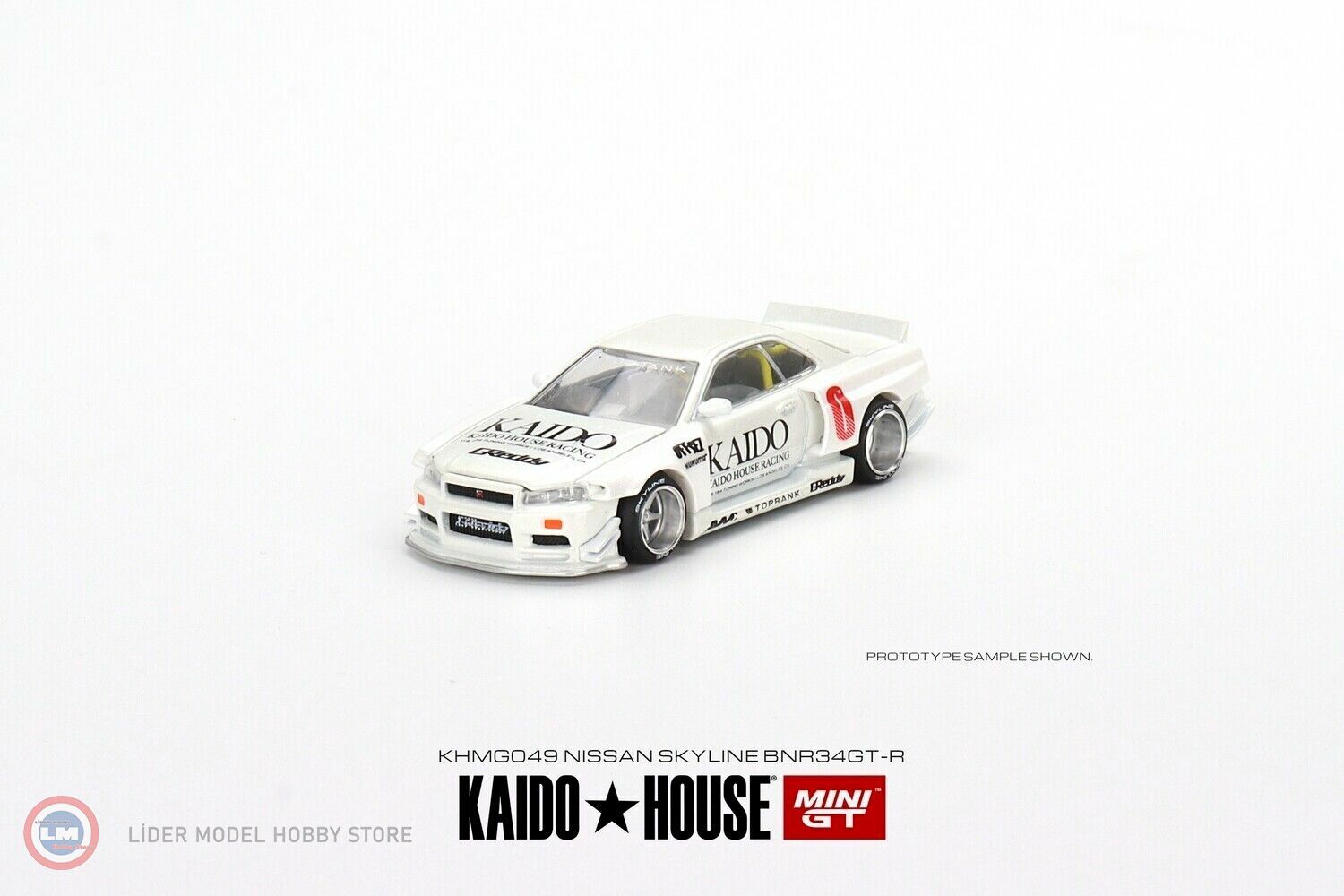 1:64 Mini GT Kaido Nissan Skyline GT-R (R34) Kaido House V1