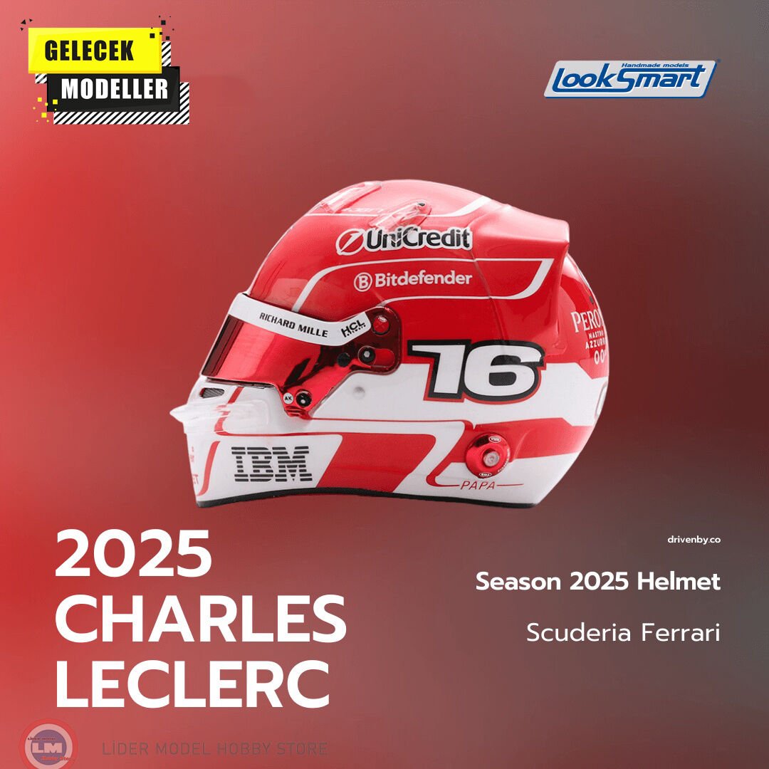 1:5 Look Smart Charles Leclerc #16 Helmet Scuderia Ferrari F1 Season 2025 Helmet Kask