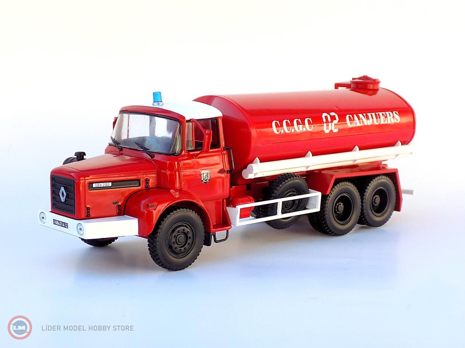 1:43 Atlas 1984 Renault VI GBH 280 6X6 Tanker Truck - France itfaiye
