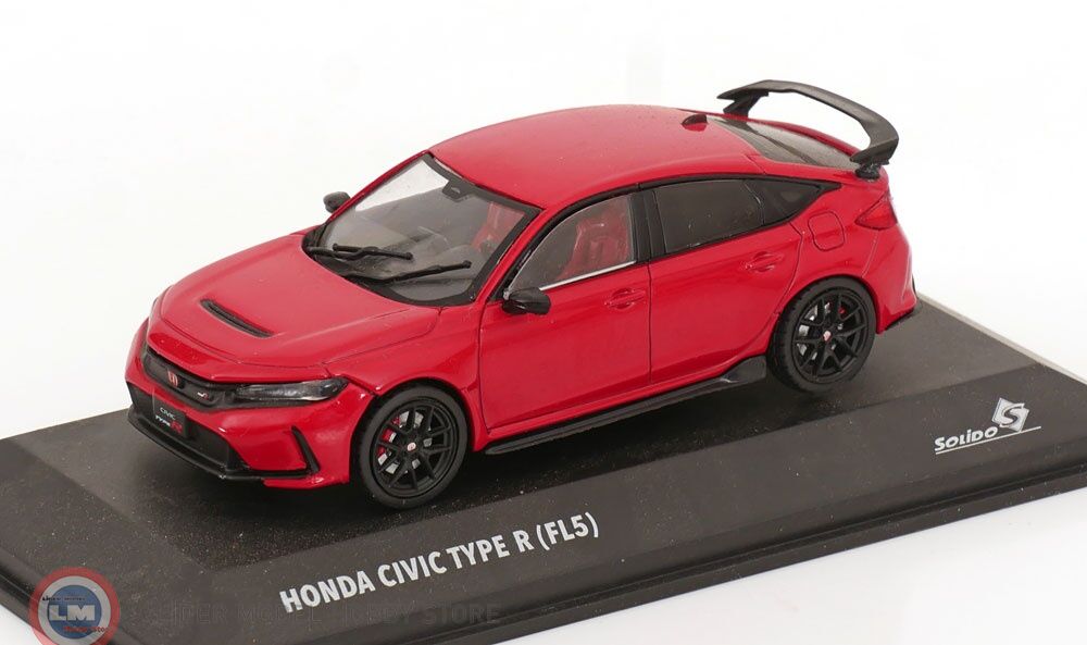 1:43 Solido 2022 Honda Civic Type R – Rallye Red