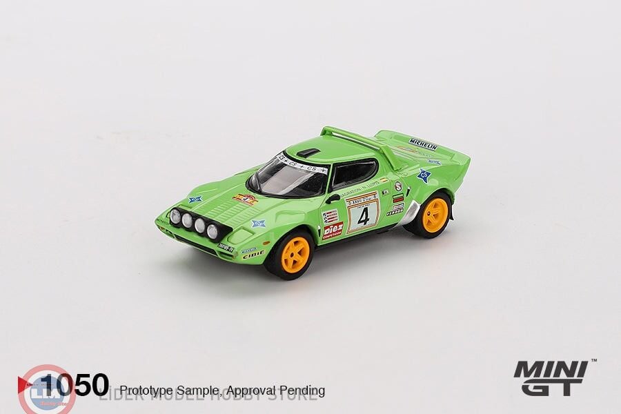 1:64 Mini GT 1979 Lancia Stratos HF #4 Spanish Rally Champion
