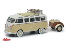 1:43 1960 Volkswagen T1 Samba Anhänger + Ski