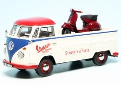 1:43 Volkswagen T1B PRITSCHE VINTAGE SCOOTER SERVICE