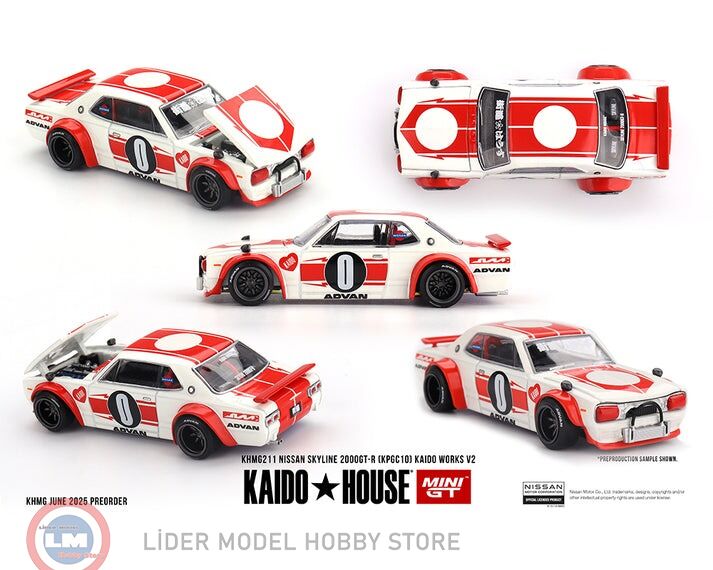 1:64 Mini GT Kaido 1969 Nissan SKYLINE GT-R (KPGC10) KAIDO WORKS V2