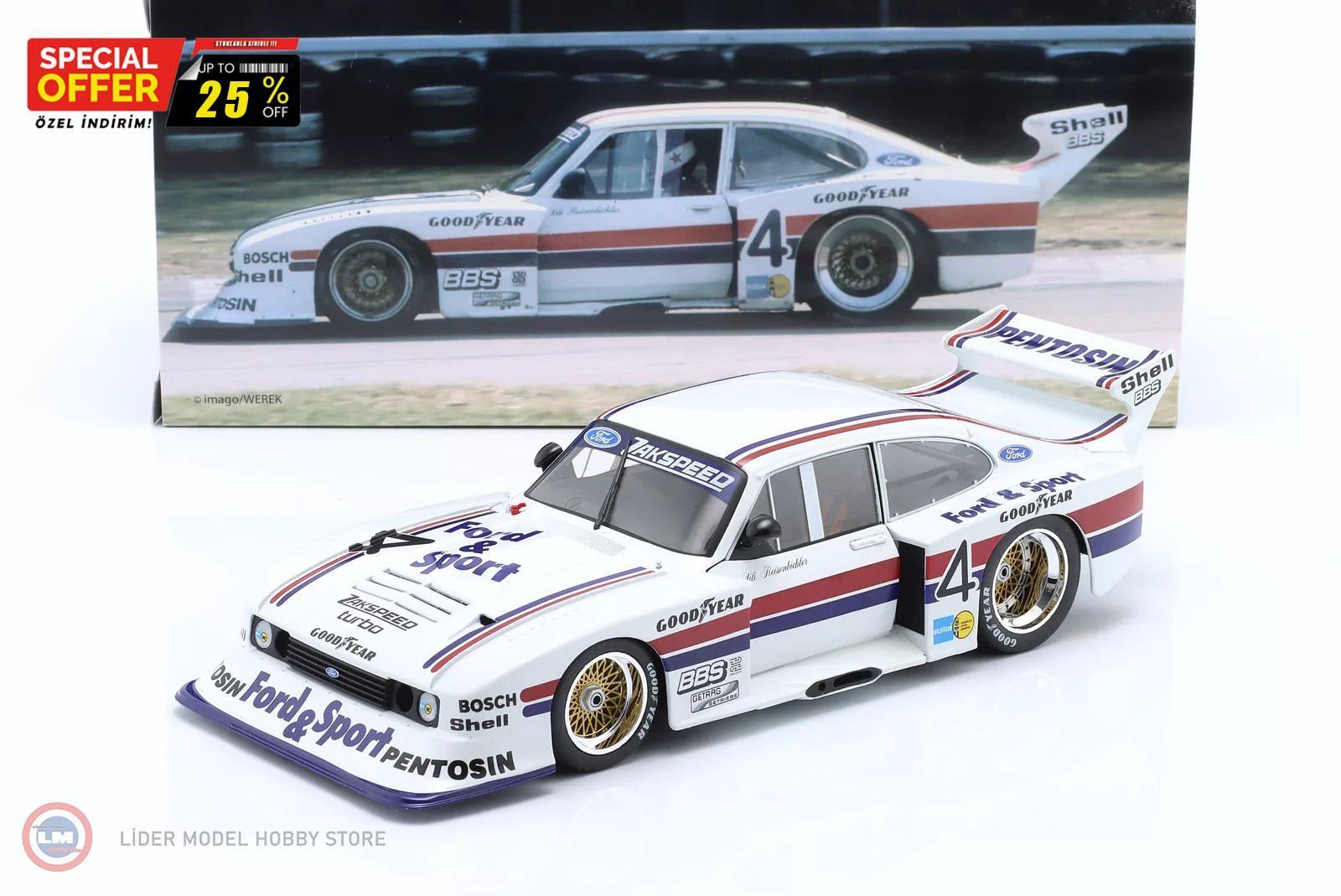 1:18 WERK83 Ford Capri Turbo Gr.5 #4 DRM 1982 Lili Reisenbichler