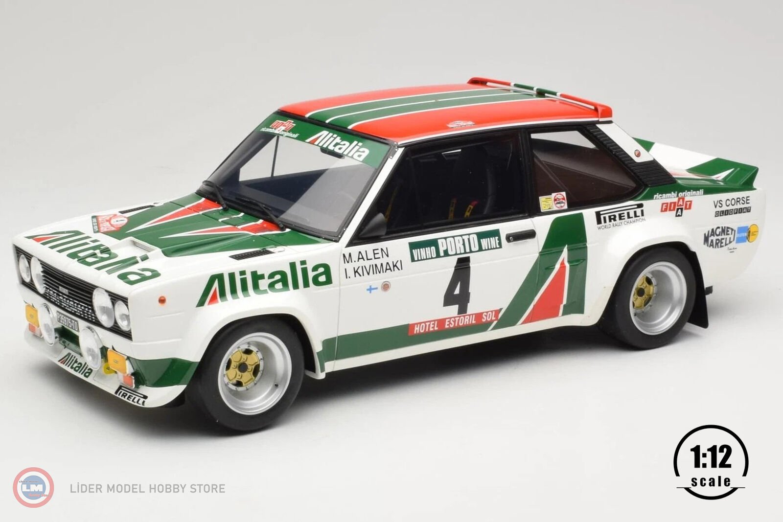 1:12 OTTO 1978 Fiat 131 Abarth #4 Rallye Portugal