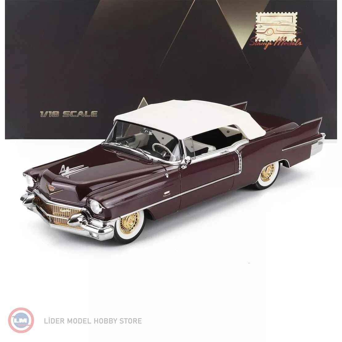 1:18 GLM/Stamp Models 1956 Cadillac Eldorado Biarritz Closed roof - chantilly