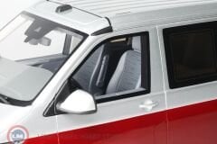 1:18 Otto 2021 Volkswagen T6 California Ocean Fortana Red Reflex Silver