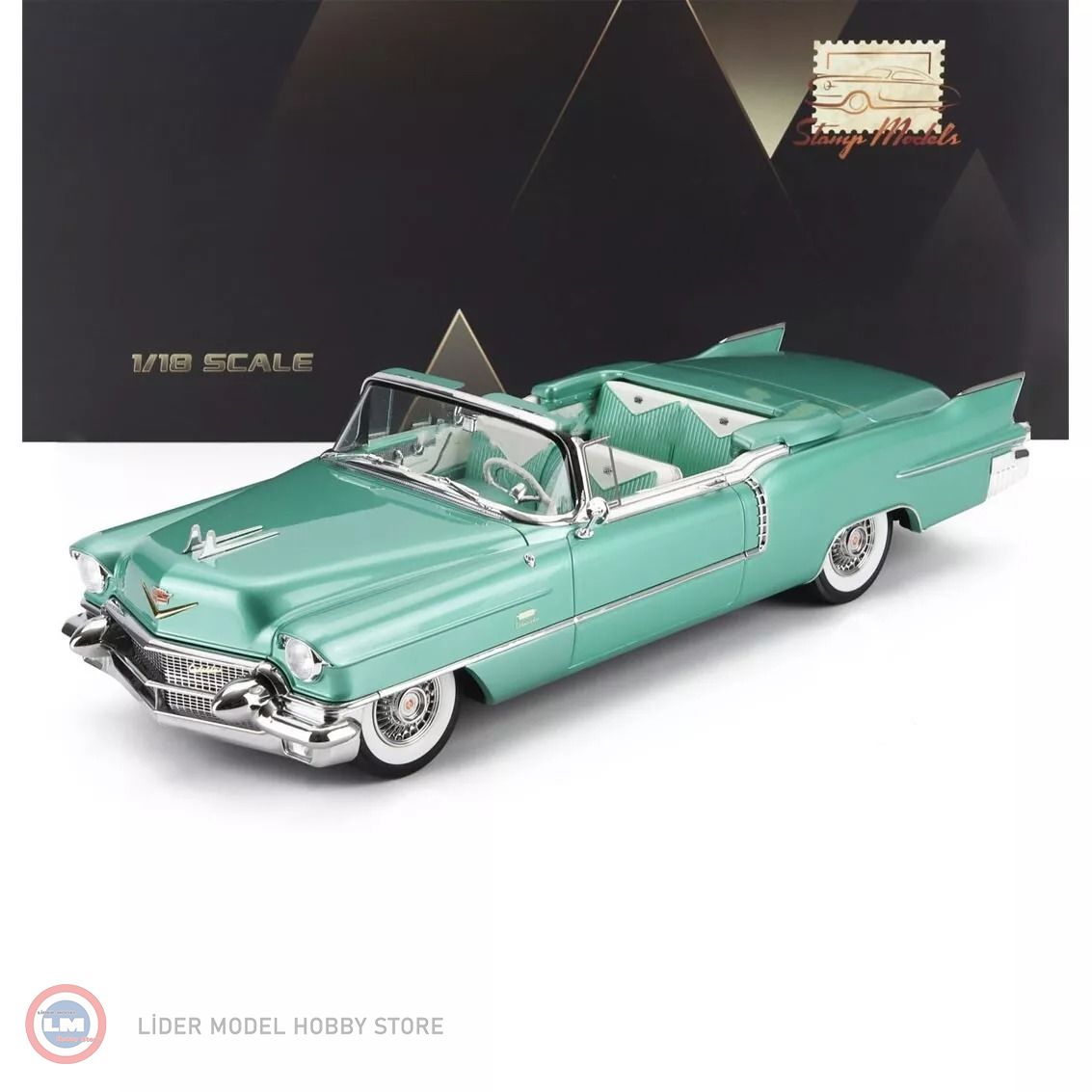 1:18 GLM/Stamp Models 1956 Cadillac Eldorado Biarritz Open roof - emerald