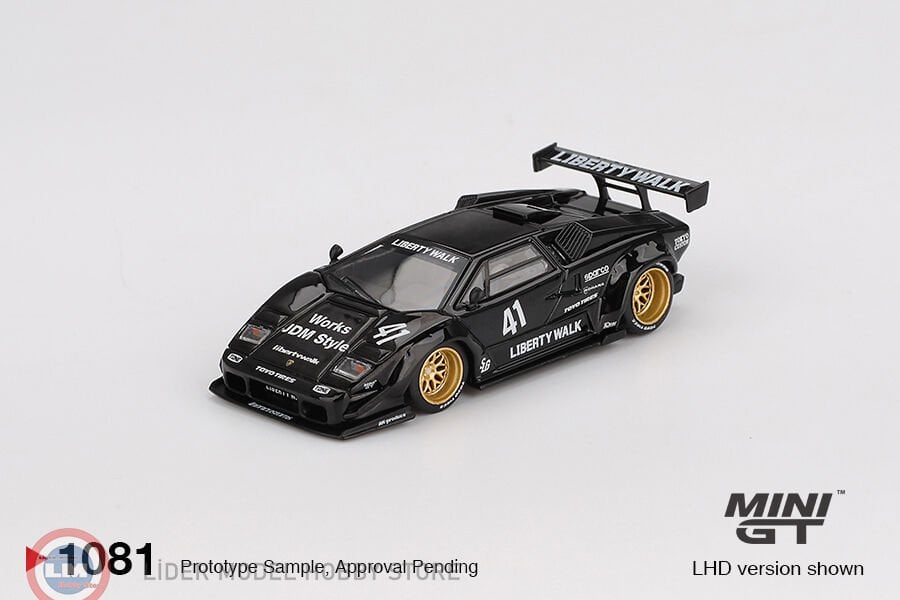 1:64 Mini GT 2024 Lamborghini COUNTACH LBWORKS BLACK