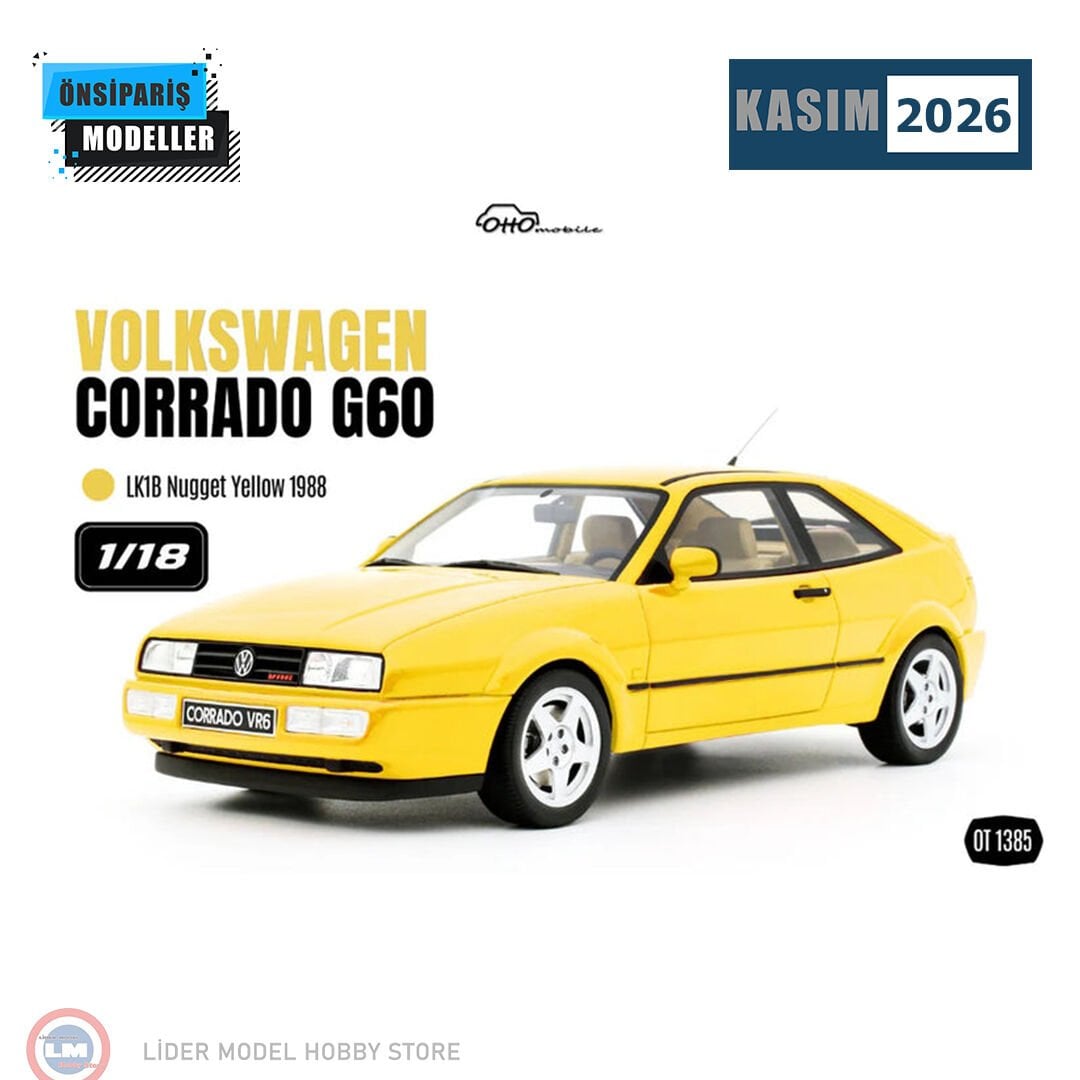 1:18 Otto 1988 Volkswagen Corrado G60 Yellow Nugget