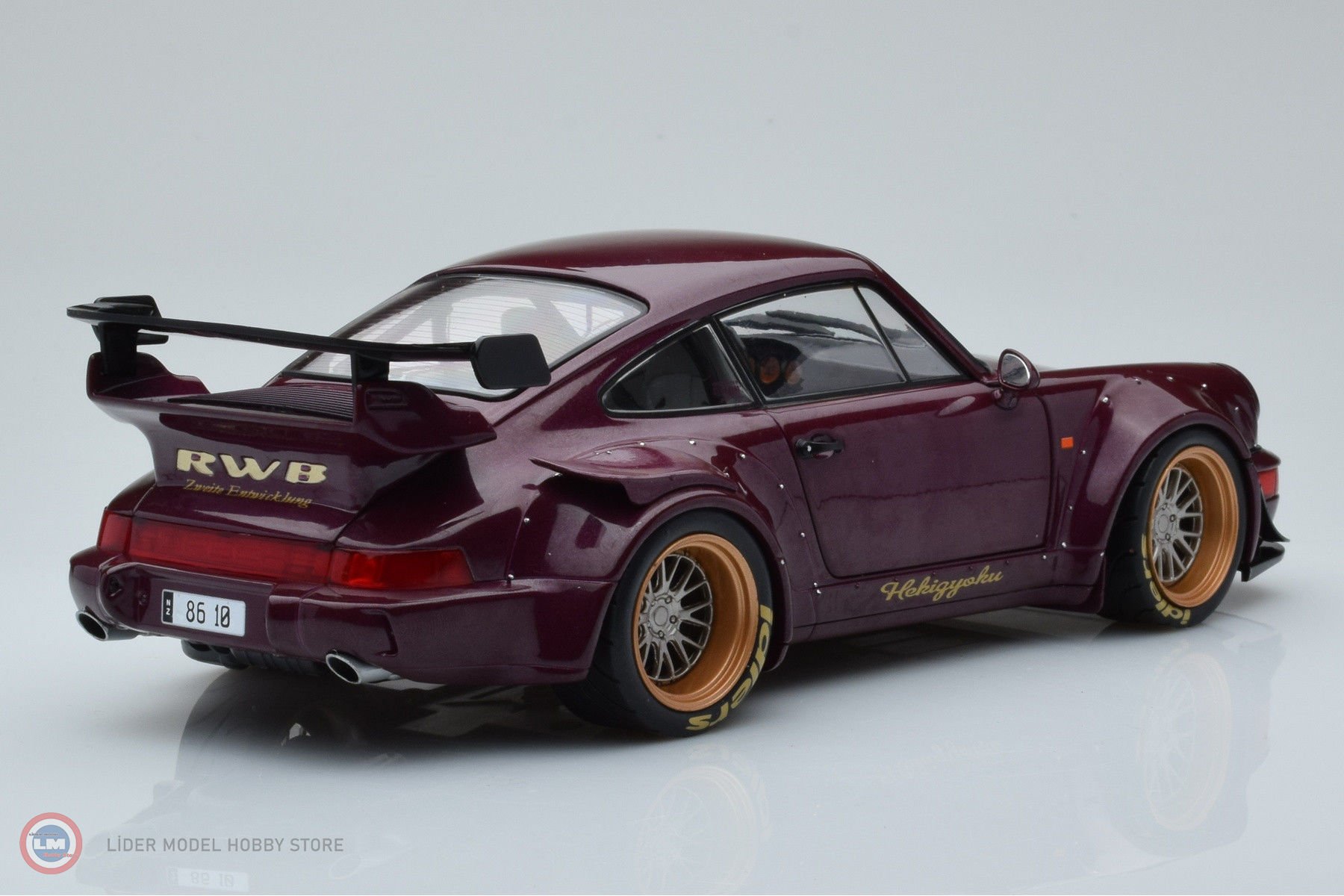Solido Porsche 964 RWB Hekigyoku 2022 – Miniature De Collection 1/18 En Métal Violet