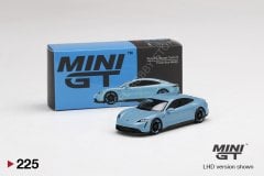 1:64 2020 Porsche Taycan Turbo S Frozen Blue Metallic