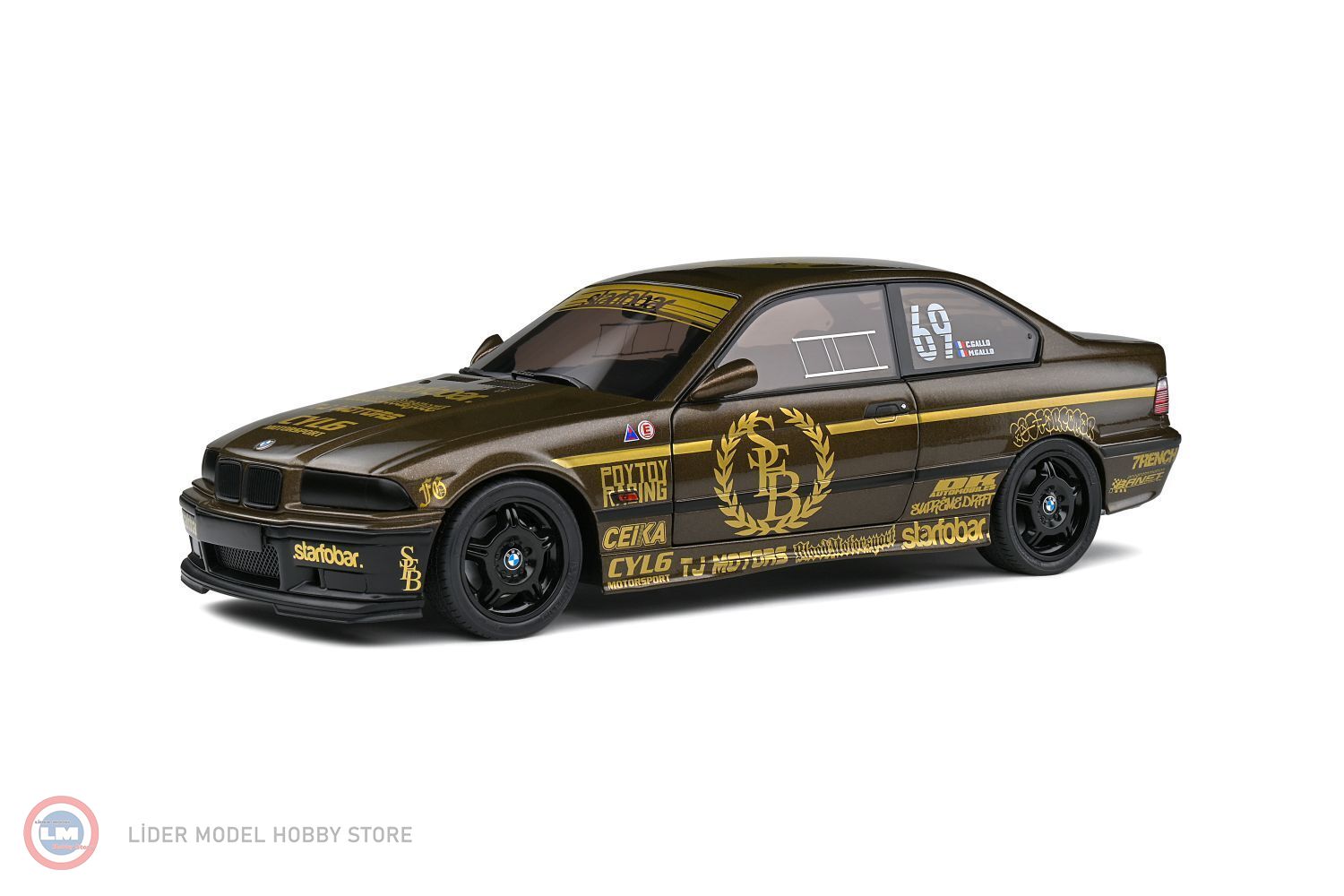1:18 2022 BMW M3 (E36) Coupe Starfobar #69 Championnat de Drift