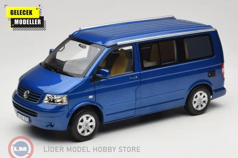 1:18 Norev 2003 Volkswagen T5 Multivan Minibus California Ravenna Blue