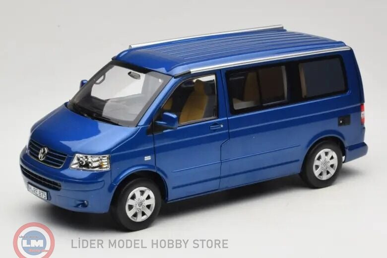 1:18 Norev 2003 Volkswagen T5 Multivan Minibus California Ravenna Blue