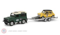 1:64 1983 Land Rover WITH TRAILER + MINI COOPER #8 RACE VERSION