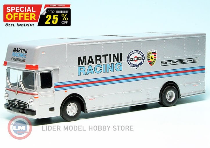 1:64 1971 Mercedes Benz O 317 K Renntransporter Martini Racing