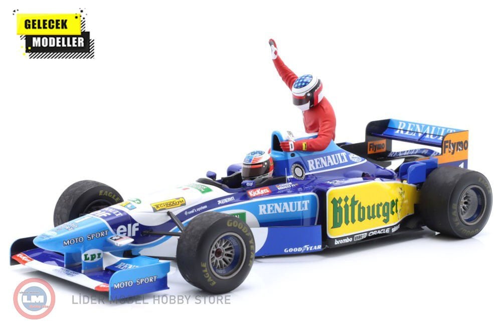 1:18 Minichamps Renault BENETTON RENAULT B195 MICHAEL SCHUMACHER - CANADIAN GP 1995 (WFIGURINE ALESI)