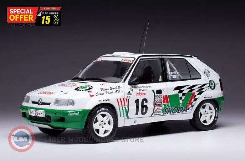 1:18 IXO 1995 Skoda Felicia Kit Car - #16 - Rallye Tour de Corse
