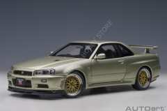 Nissan Skyline GT-R V-Spec II セット 1/18 Nissan Skyline GT-R (R34) V-Spec II NUR W/ BBS Wheels 2002 by