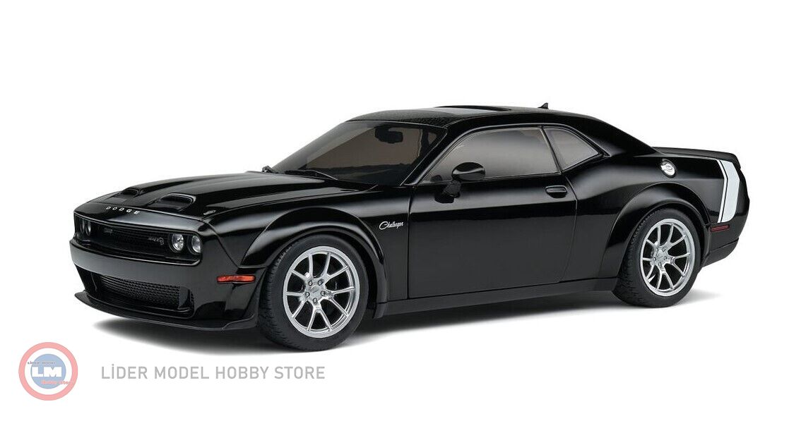 自動車 Dodge Challenger 1:18 diecast model car Solido - 1:18 2023 Dodge Challenger SRT Hellcat Redeye Black Ghost