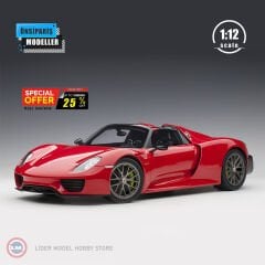 1:12 Autoart 2013 Porsche 918 Spyder Weissach Package (Guards Red)