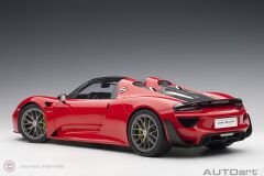 1:12 Autoart 2013 Porsche 918 Spyder Weissach Package (Guards Red)