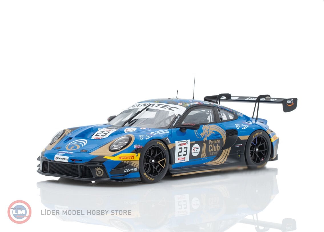 1:18 Spark 2024 Porsche  911 GT3 R (992) #23 Phantom Global Racing 24H Spa