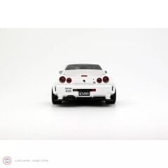 1:18 2019 Nissan Skyline GT-R R34 KRC Body Kit Pearl White QX1