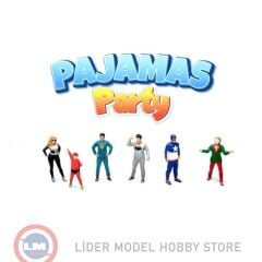 1:64 American Diorama Figure Set -  Pajamas Party