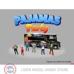 1:64 American Diorama Figure Set -  Pajamas Party