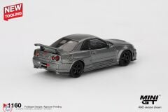 1:64 Mini GT Nissan Skyline GT-R Dark Metal Gray (NISMO BNR34 CRS Version)