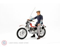 1:18 Bud Spencer Motozodiaco Tuareg 223-2 & Terence Hill Moto Ossa AE73