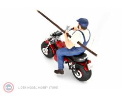 1:18 Bud Spencer Motozodiaco Tuareg 223-2 & Terence Hill Moto Ossa AE73