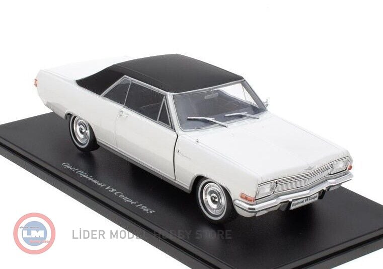 1:24 Atlas 1965 Opel DIPLOMAT V8 COUPE - WHITE BLACK