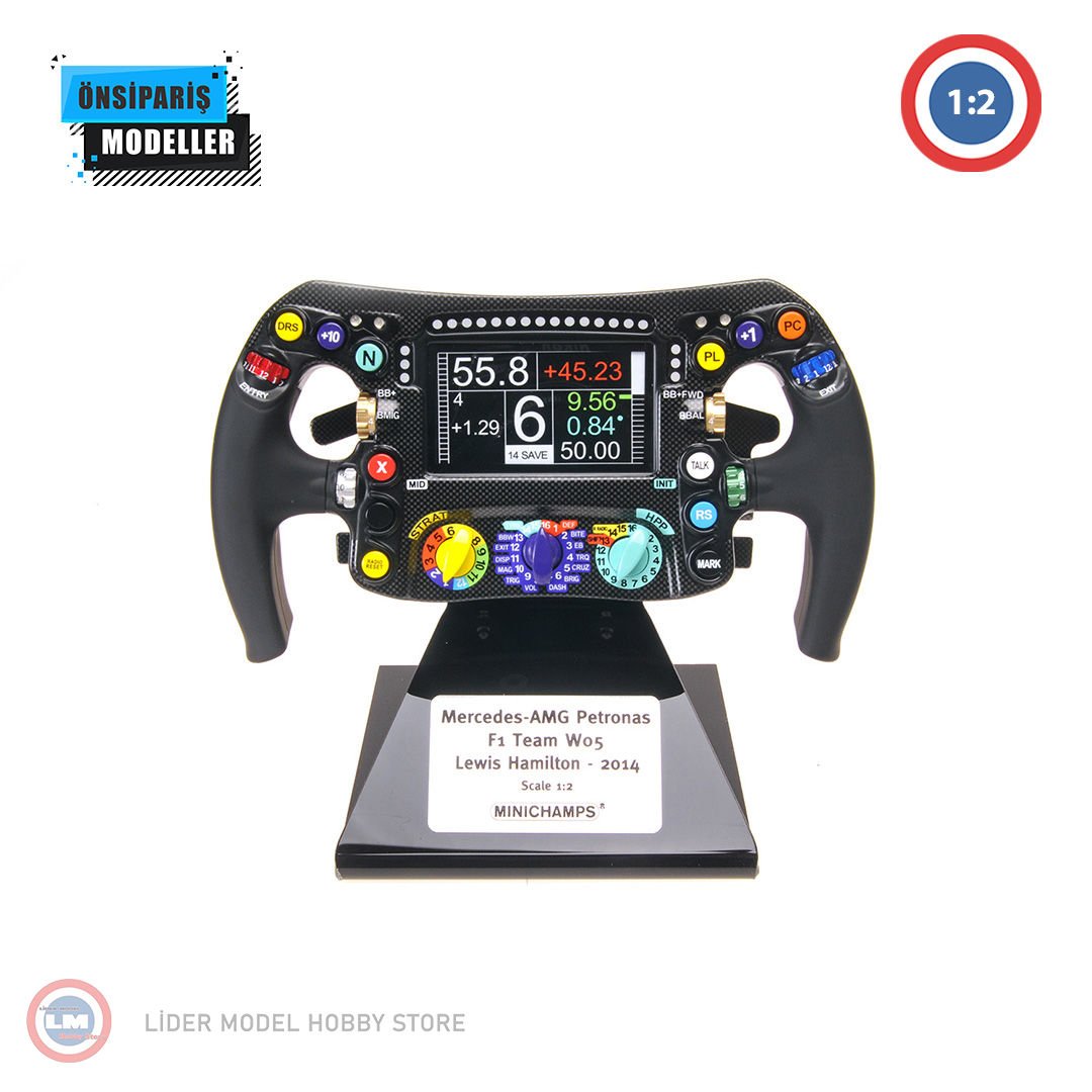 1:2 Steering Wheel Mercedes AMG Petronas F1 Team W05 Lewis Hamilton 2012 L.3 Direksiyon 250 Limitli | ÖN SİPARİŞ
